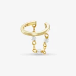 Kolczyk typu earcuff w kształcie kropli