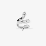 Biała naja typu earcuff