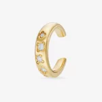 Biała kolczyka typu earcuff Cassiopée